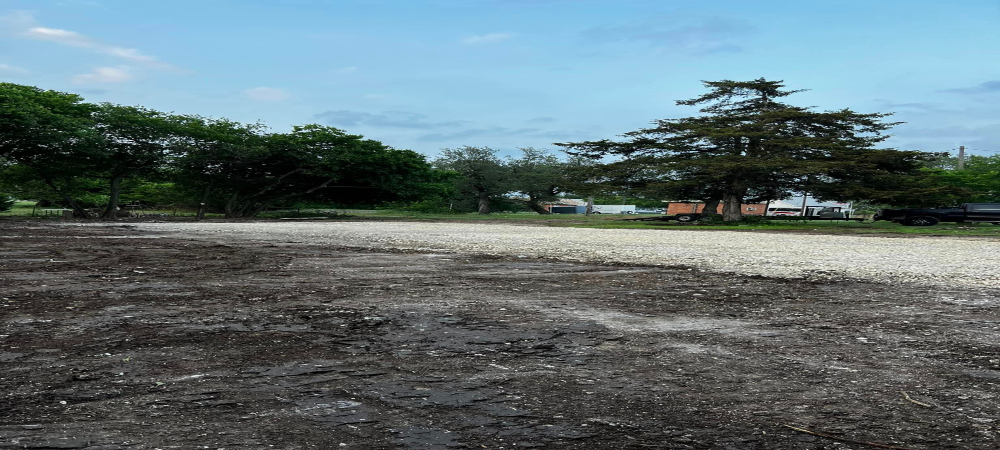 A paved down site ready for a pavemented driveway